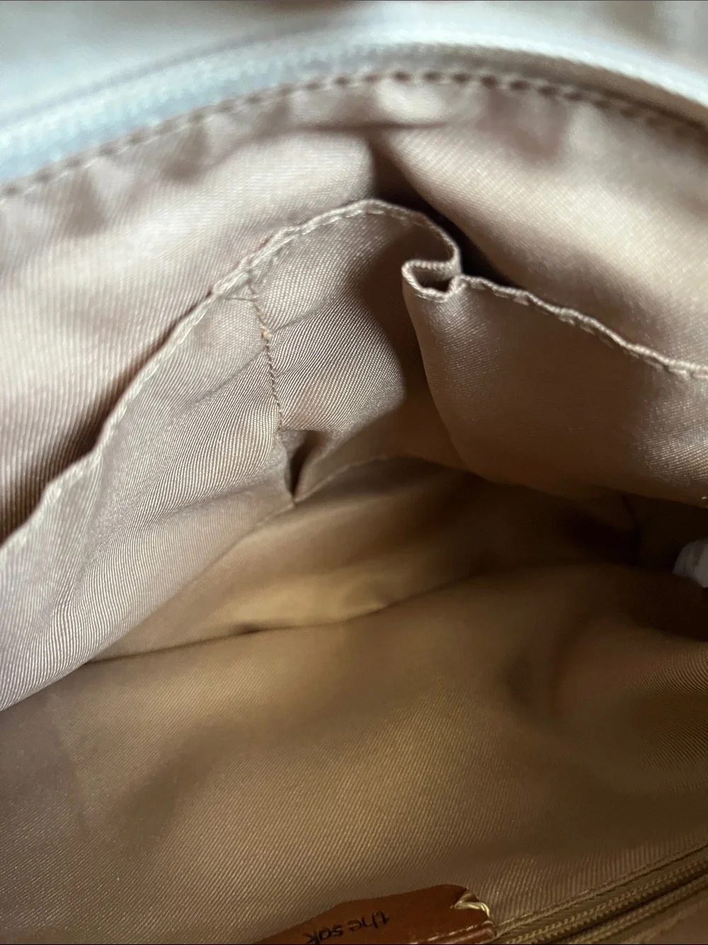 The Sak Cream Pebbled Leather Shoulder Bag with Brown Braided Handle - Picture 15 of 15